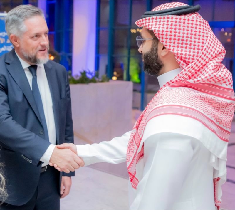 Sultan Hakeem with Mr. Patrick Simonnet, Ambassador of the European Union to the Kingdom of Saudi Arabia