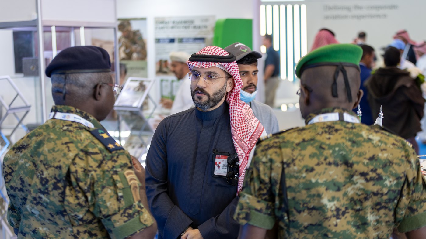 Sultan Hakeem managing protocol for a senior delegation at the World Defense Show